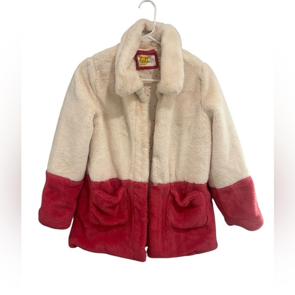 Boden Mini Boden Faux Fur Color Block Two Toned Jacket 11-12 years - Picture 1 of 7